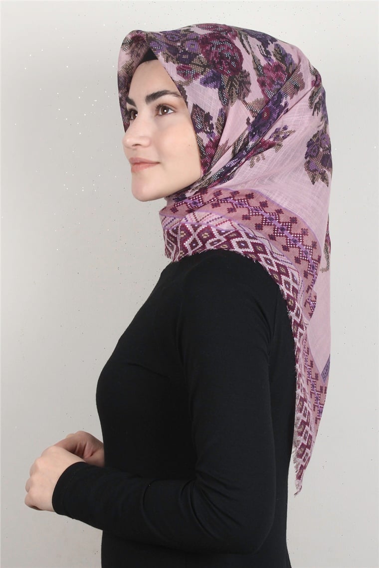 Pamuklu Trend Eşarp 9907-12 Toz Pembe