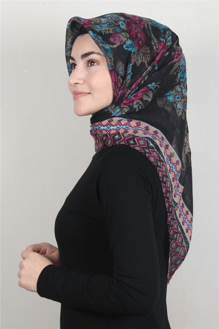Pamuklu Trend Eşarp 9907-5 Siyah