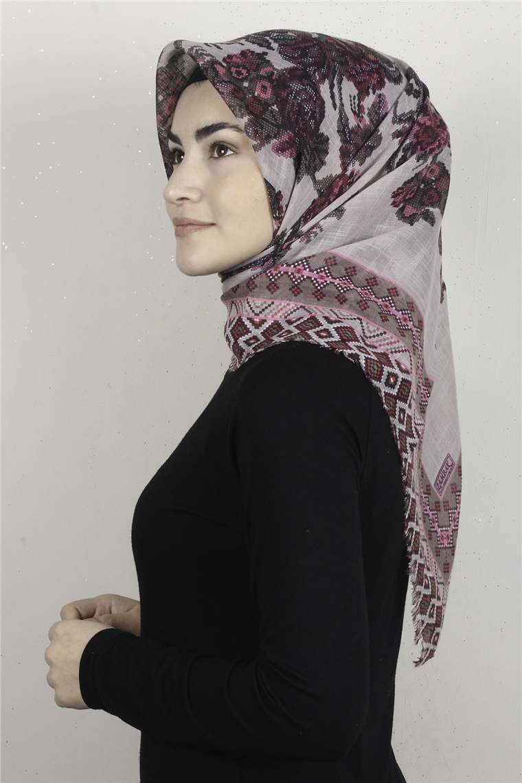 Pamuklu Trend Eşarp 9907-8 Toz Pembe