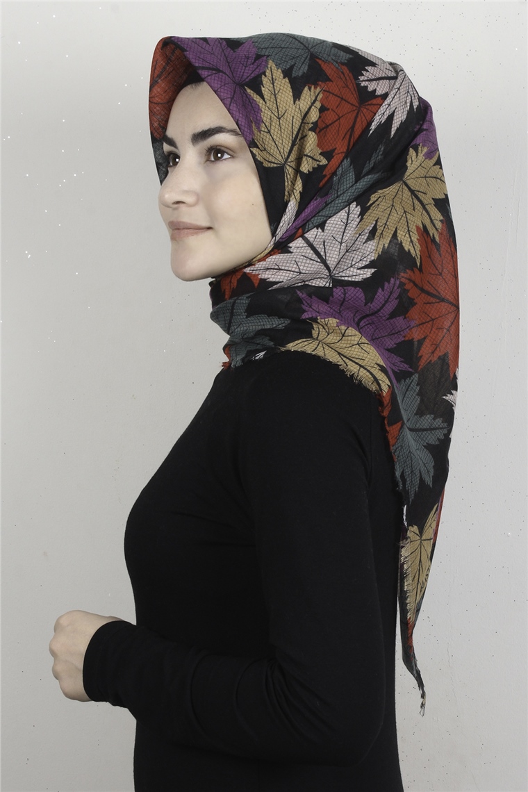 Pamuklu Trend Eşarp 9908-13 Siyah