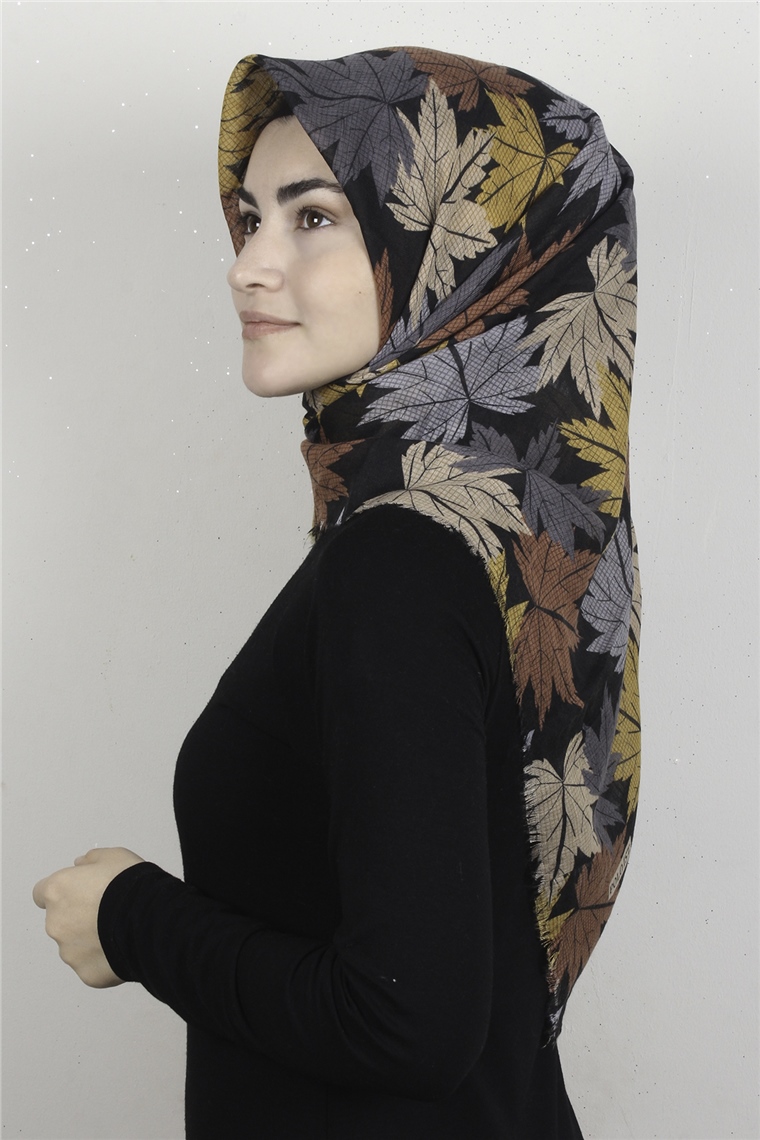 Pamuklu Trend Eşarp 9908-7 Siyah