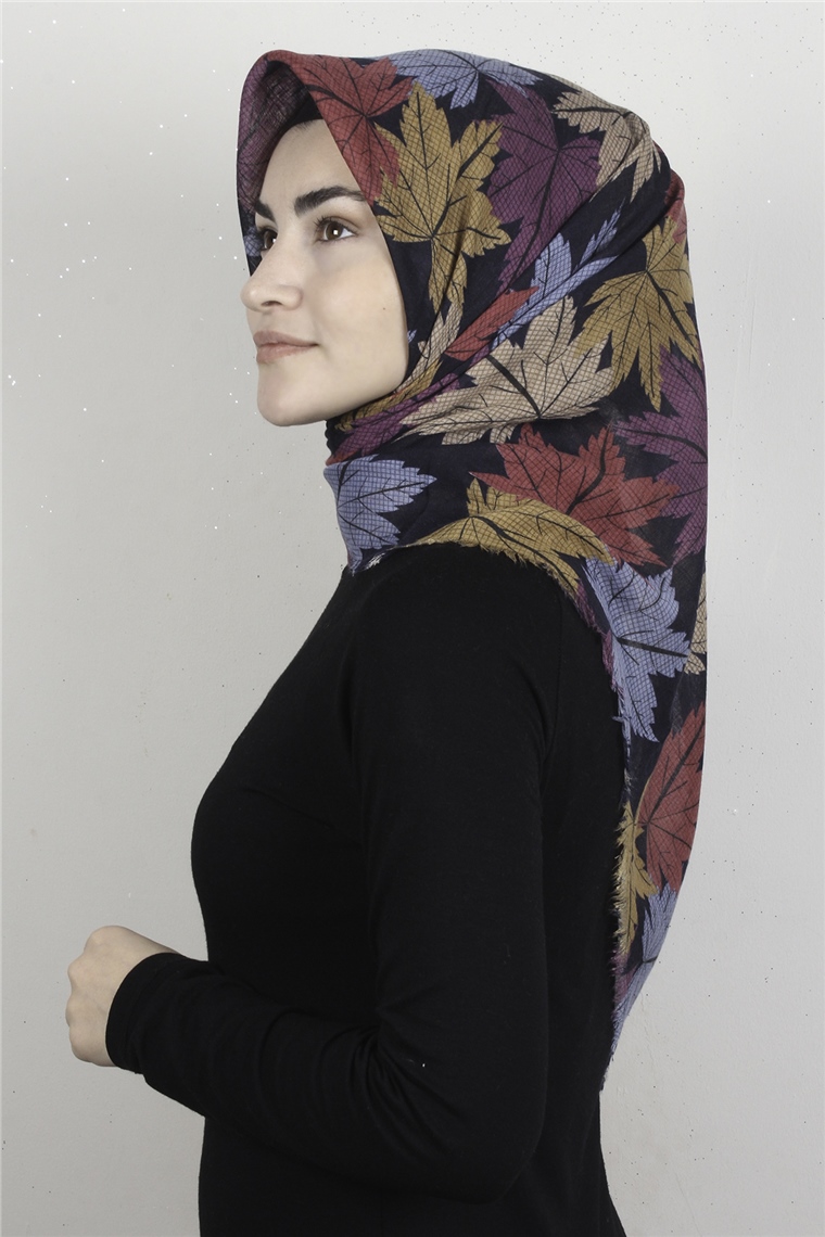 Pamuklu Trend Eşarp 9908-8 Lacivert 