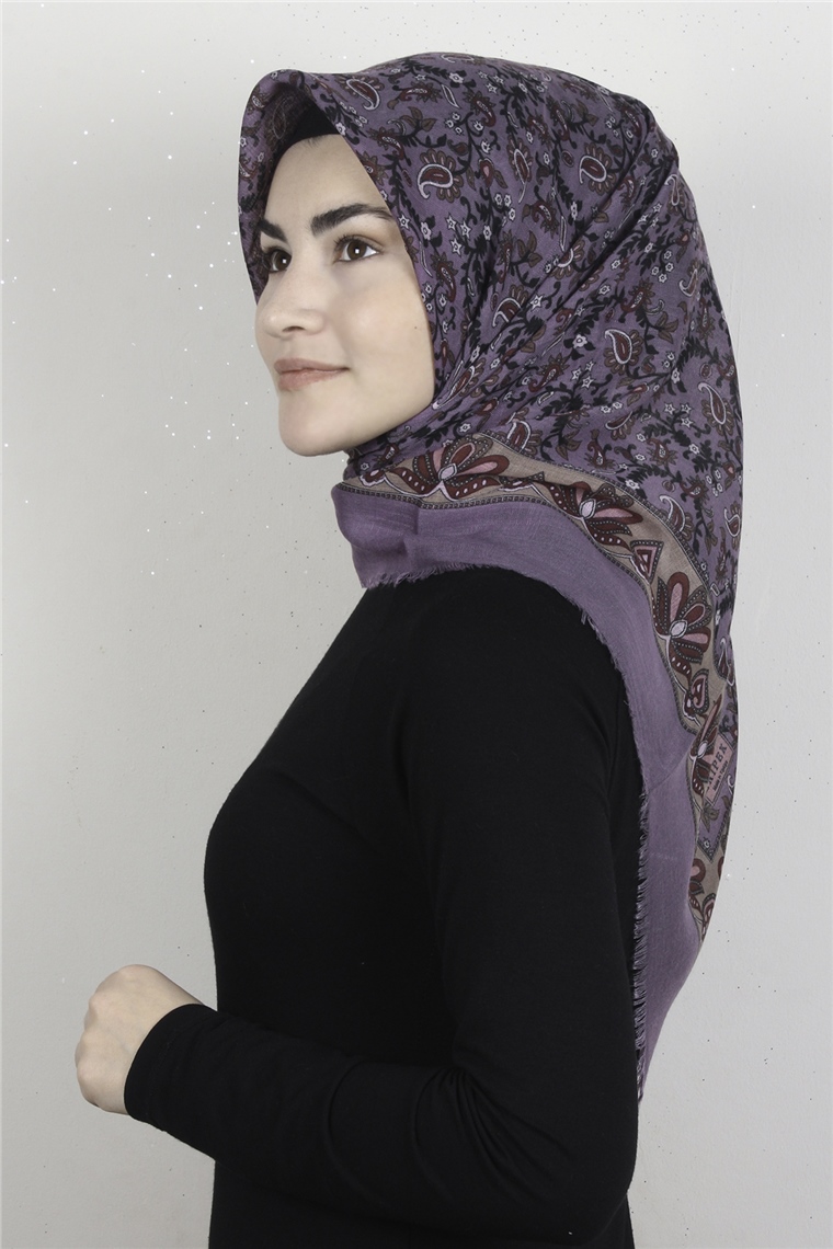 Pamuklu Trend Eşarp 9910-10 Leylak