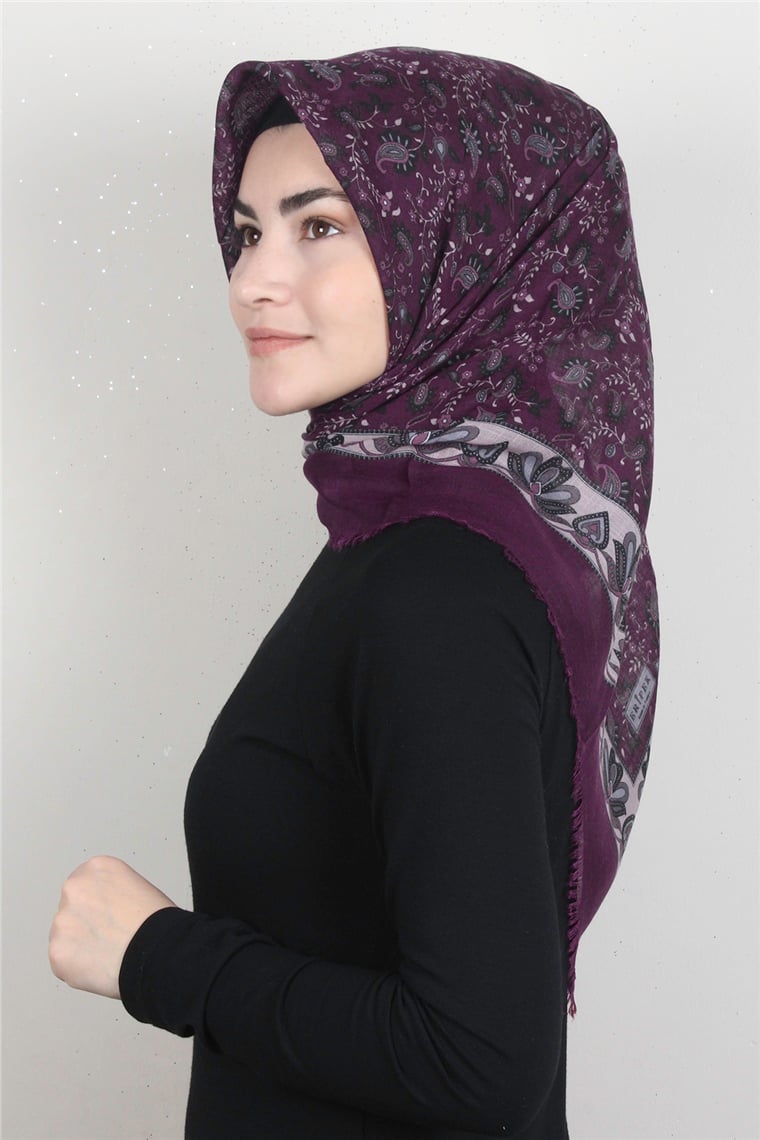 Pamuklu Trend Eşarp 9910-11 Vişne Çürüğü