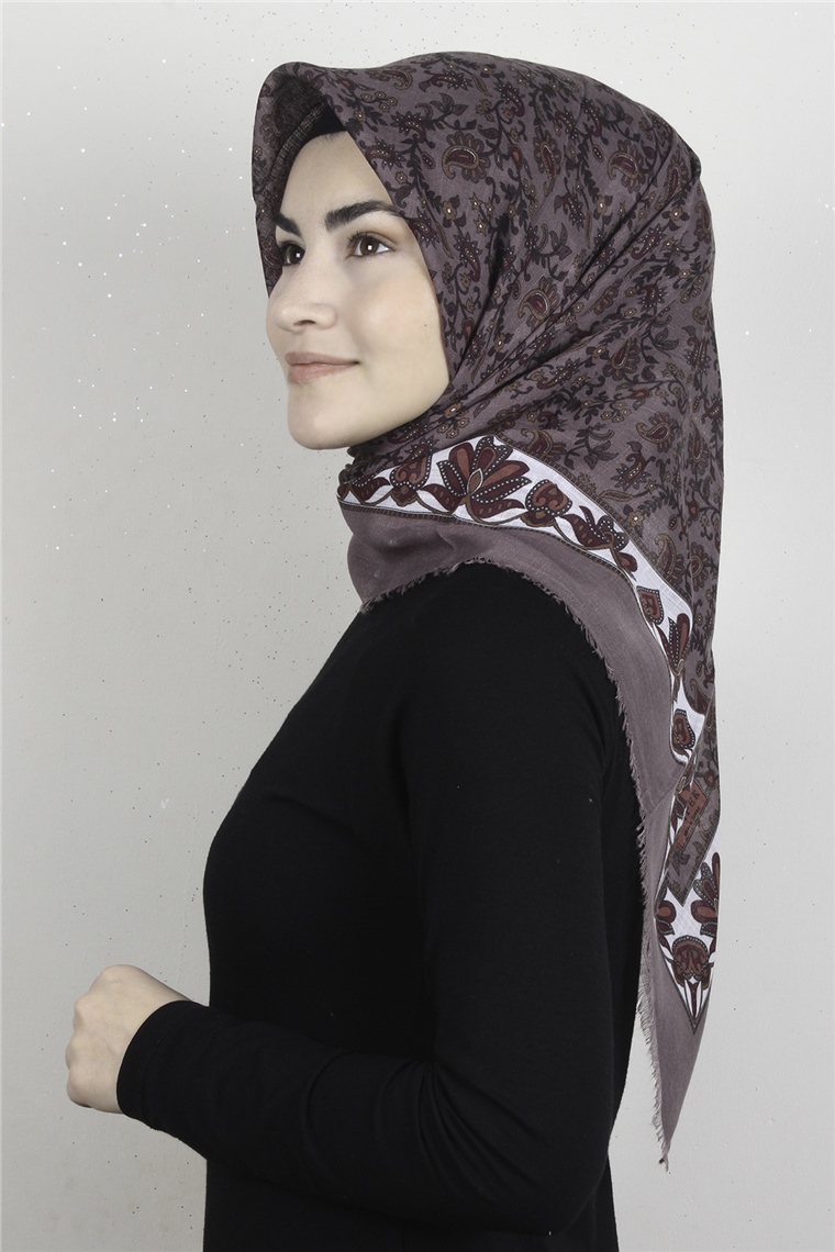 Pamuklu Trend Eşarp 9910-13 Miskli Kahve