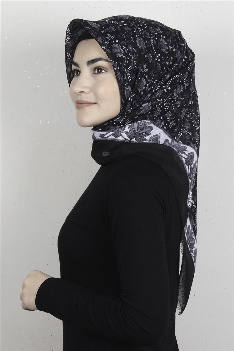 Pamuklu Trend Eşarp 9910-19 Siyah