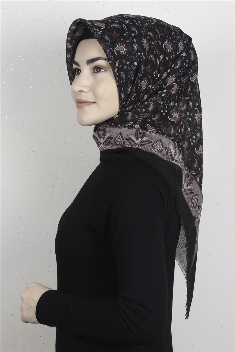 Pamuklu Trend Eşarp 9910-22 Siyah