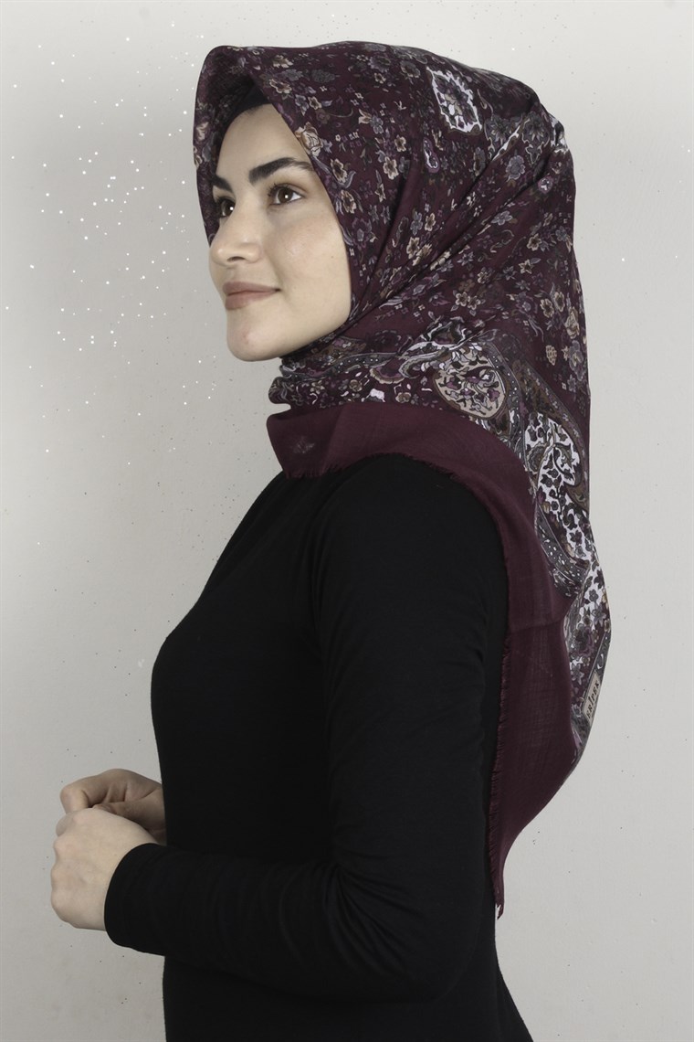 Pamuklu Trend Eşarp 9911-11 Bordo