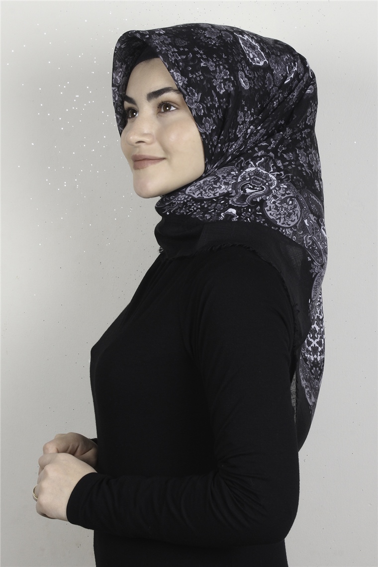 Pamuklu Trend Eşarp 9911-15 Siyah