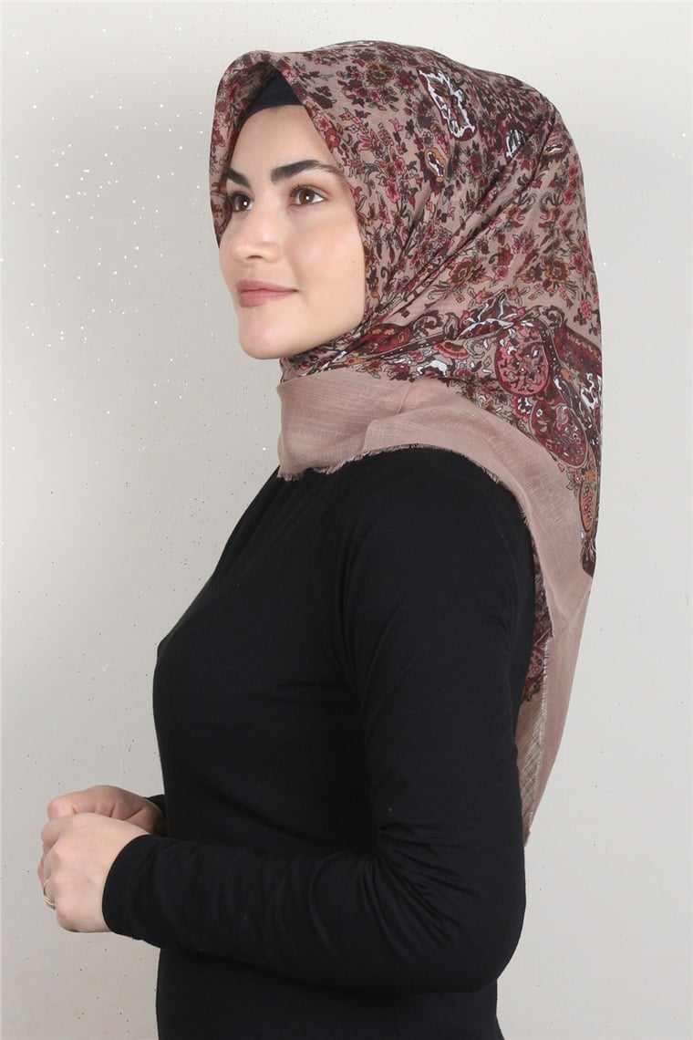 Pamuklu Trend Eşarp 9911-18 Sütlü Kahve
