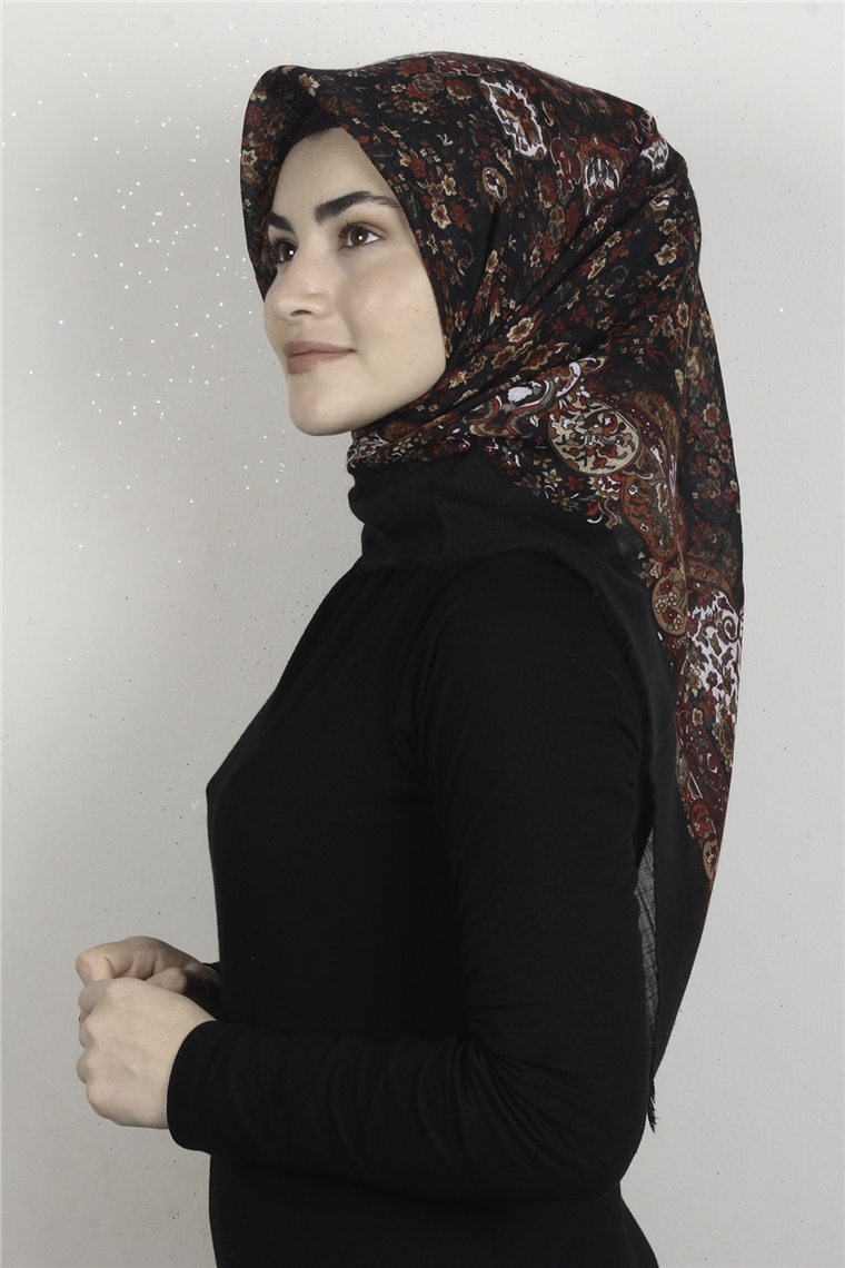Pamuklu Trend Eşarp 9911-8 Siyah