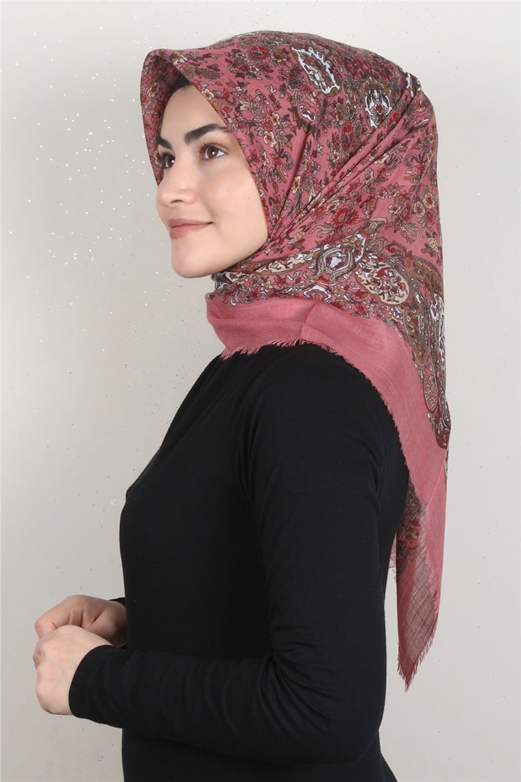 Pamuklu Trend Eşarp 9911-9 Koyu Pembe