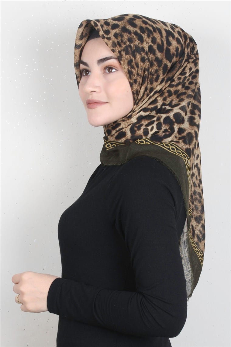 Pamuklu Trend Eşarp 9913-2 Haki