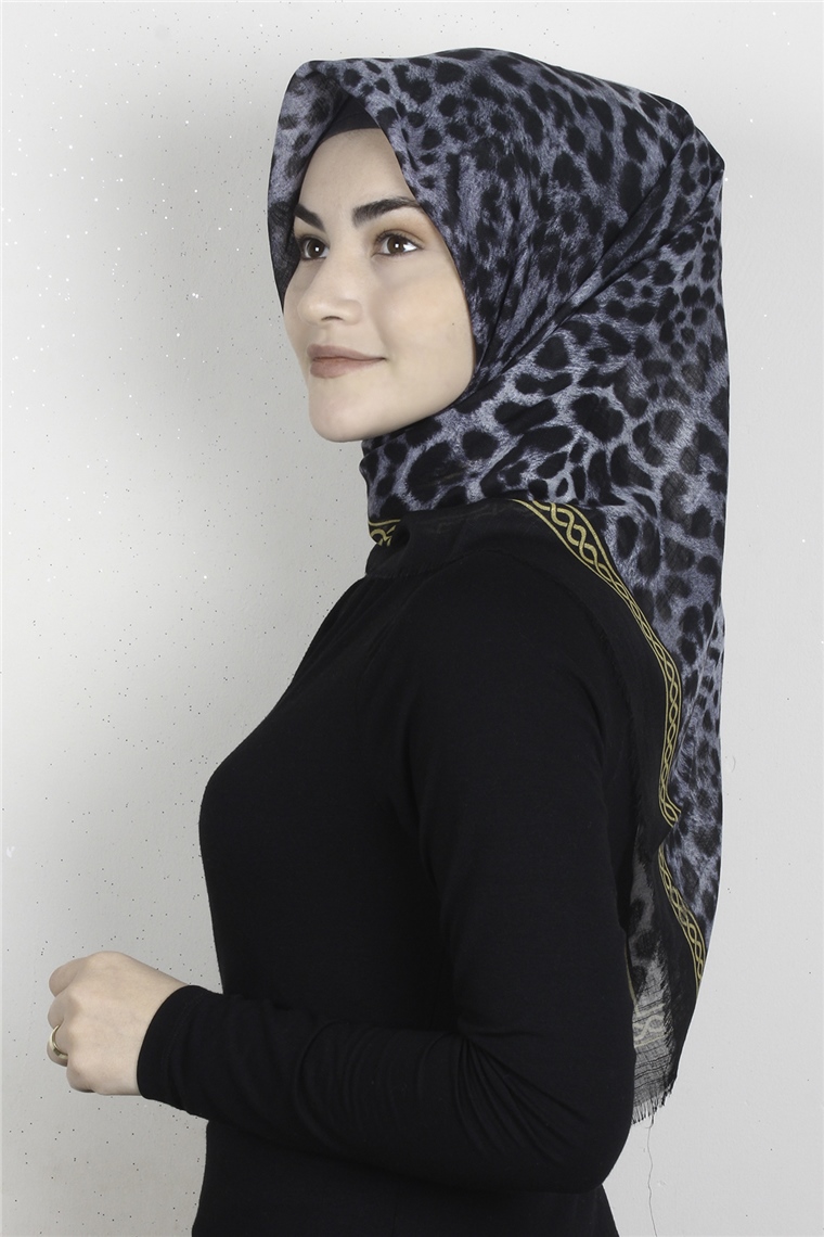 Pamuklu Trend Eşarp 9913-4 Siyah 