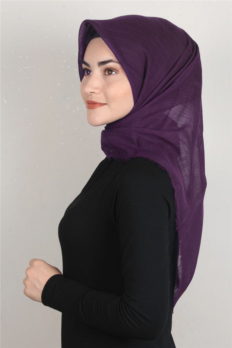 Pamuklu Trend Eşarp 9914-32 Mor