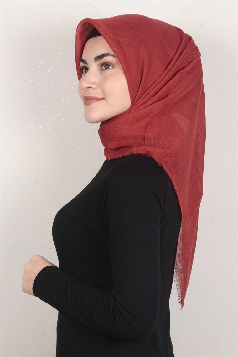 Pamuklu Trend Eşarp 9914-46 Nar Çiçeği