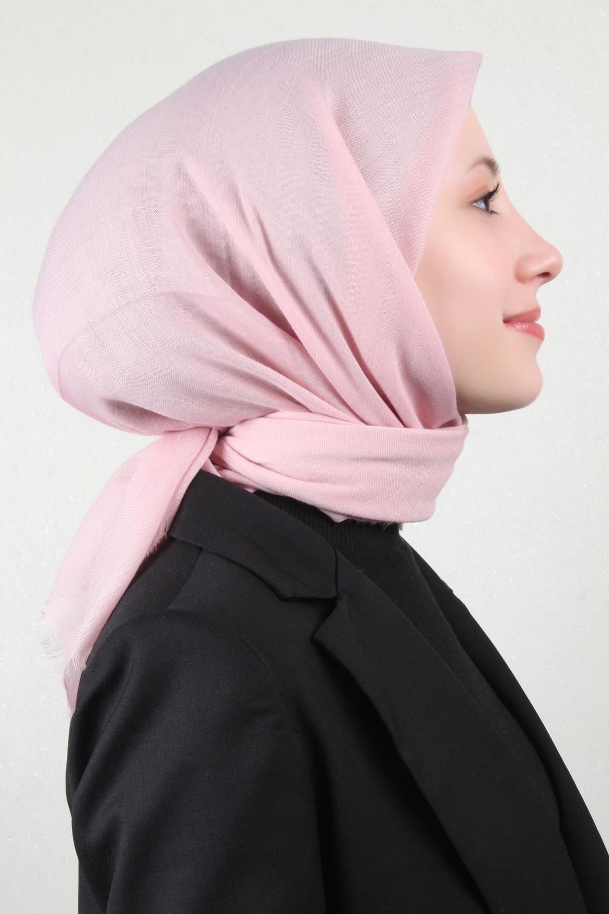 Pamuklu Trend Eşarp 9914-61 Pudra