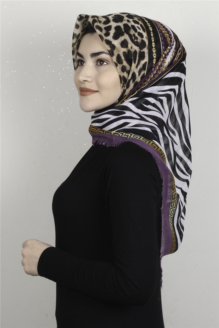 Pamuklu Trend Eşarp 9915-11 Lila