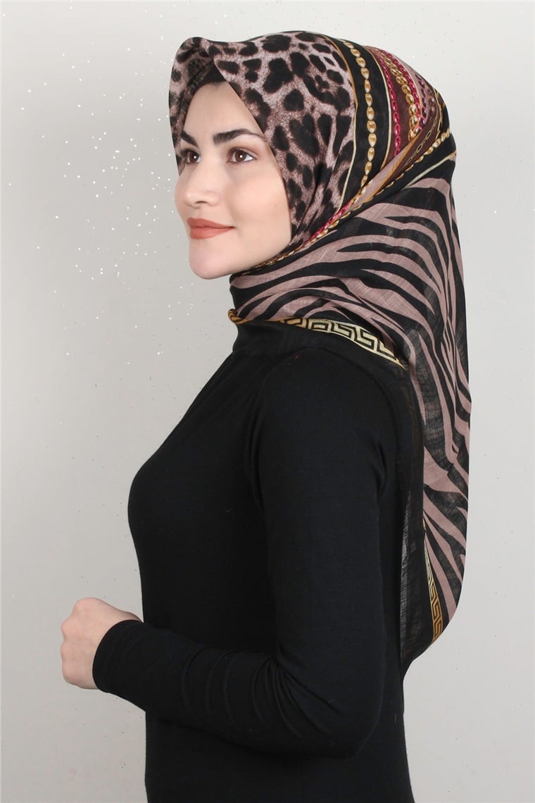 Pamuklu Trend Eşarp 9915-14 Kahverengi
