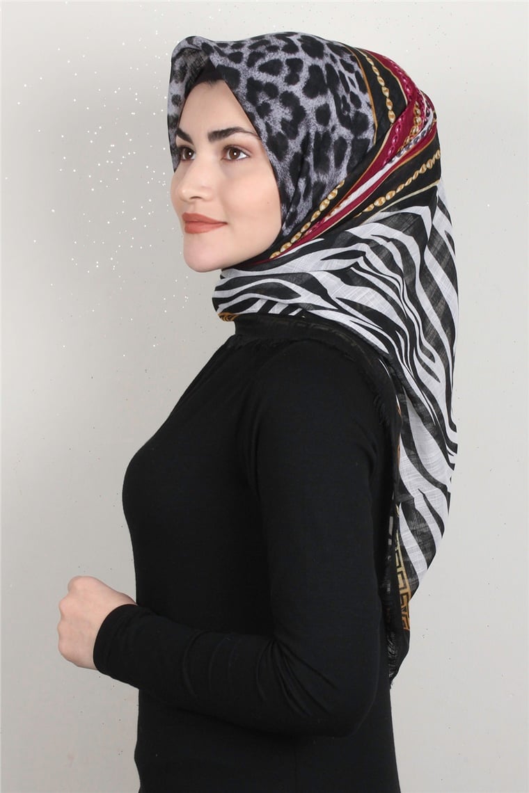 Pamuklu Trend Eşarp 9915-4 Siyah