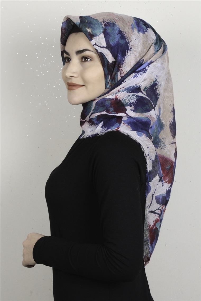 Pamuklu Trend Eşarp 9916-10 Mavi