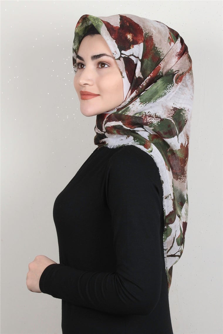 Pamuklu Trend Eşarp 9916-13 Haki