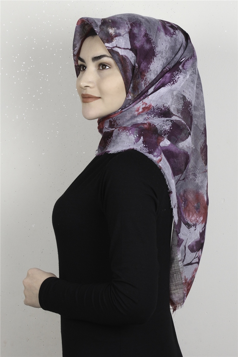 Pamuklu Trend Eşarp 9916-16 Füme