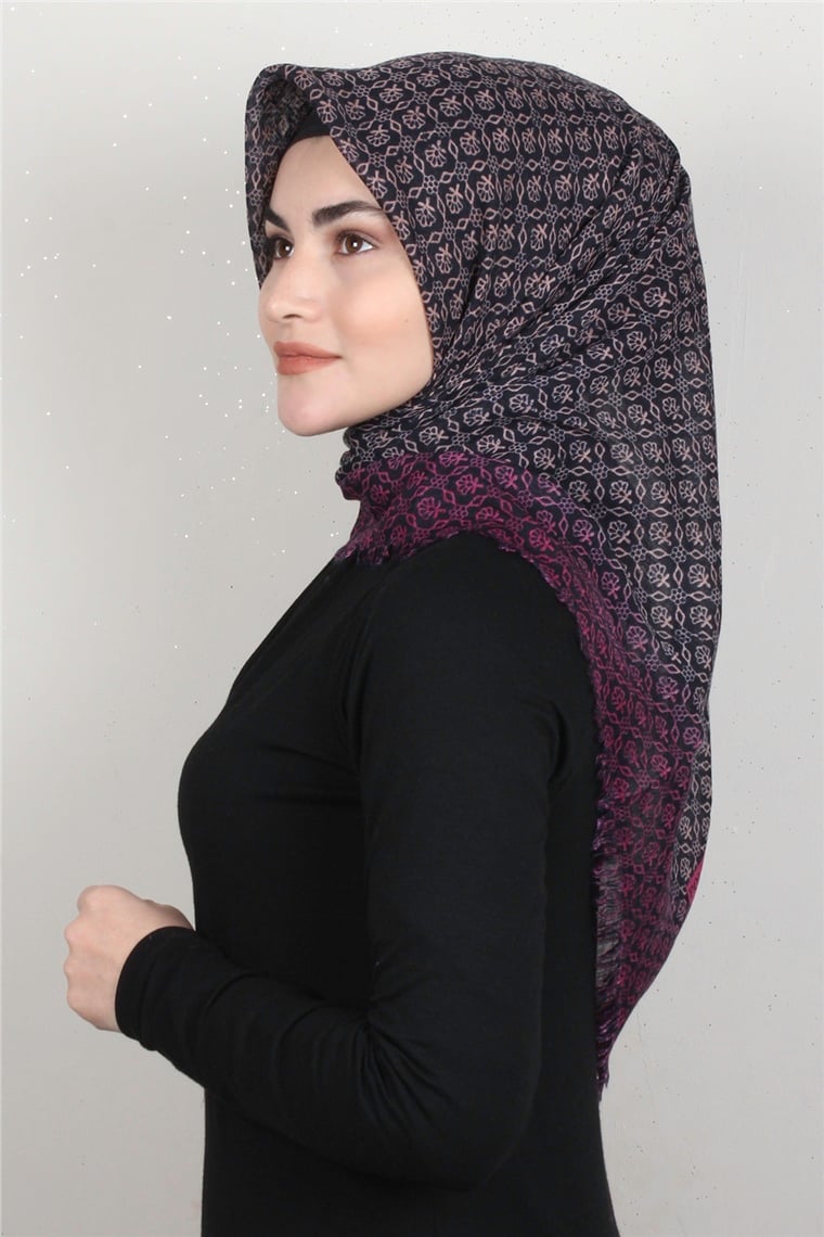 Pamuklu Trend Eşarp 9917-5 Fuşya
