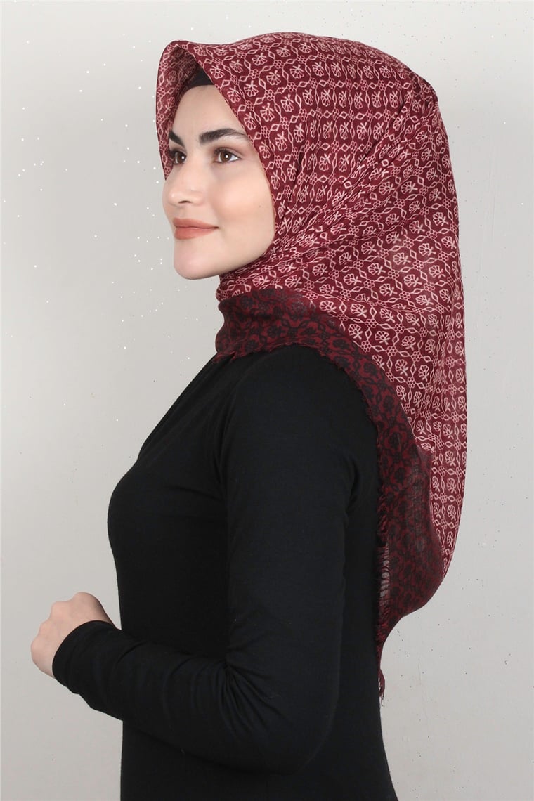 Pamuklu Trend Eşarp 9917-6 Bordo