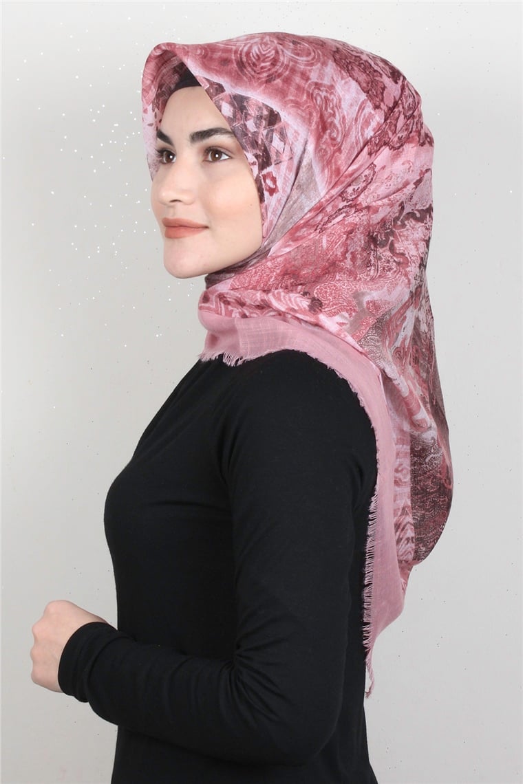 Pamuklu Trend Eşarp 9918-18 Pudra