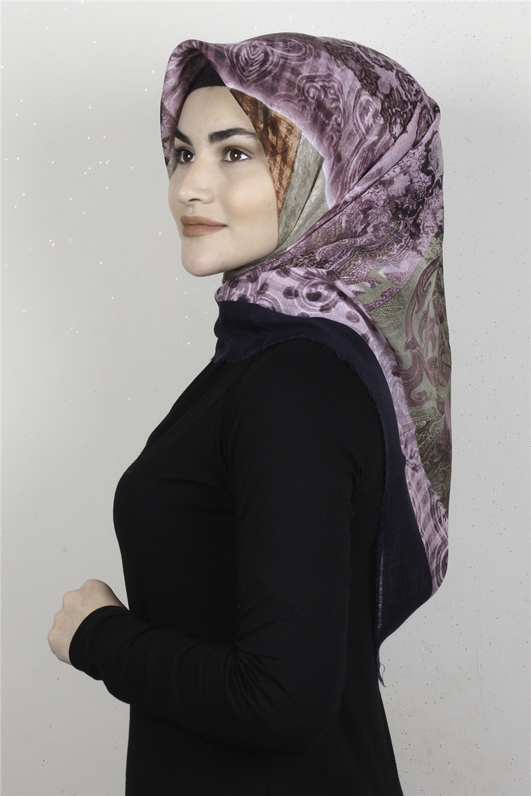 Pamuklu Trend Eşarp 9918-2 Lacivert