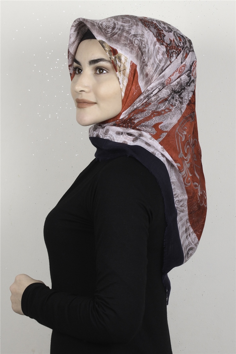 Pamuklu Trend Eşarp 9918-4 Lacivert