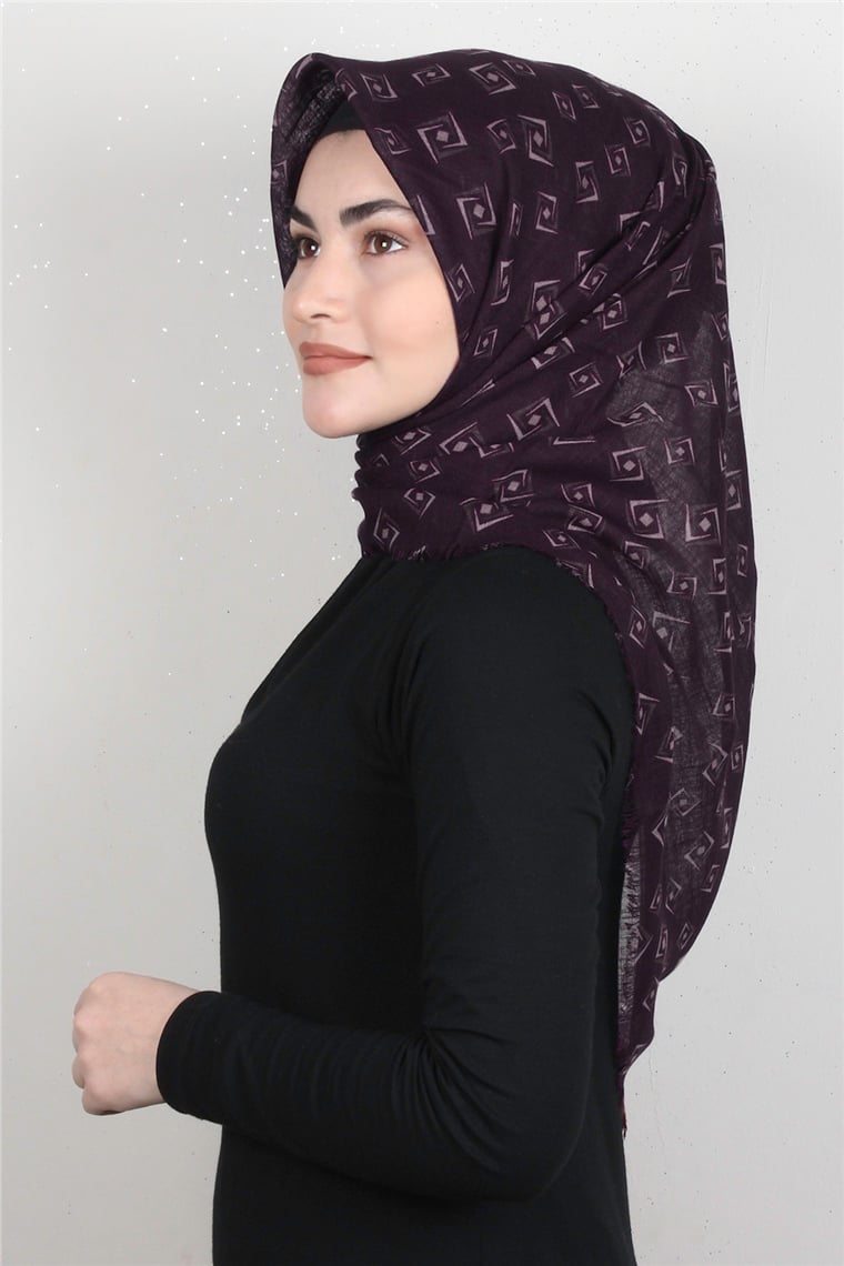 Pamuklu Trend Eşarp 9919-11 Mürdüm