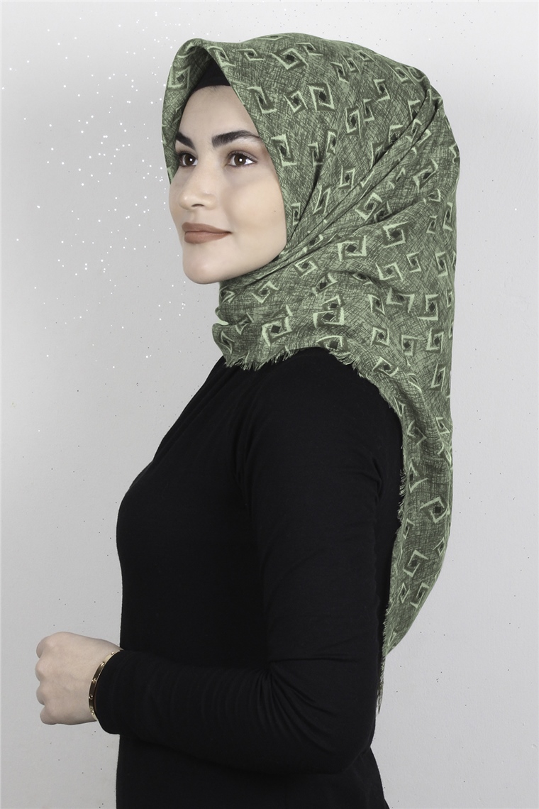 Pamuklu Trend Eşarp 9919-21 Yeşil