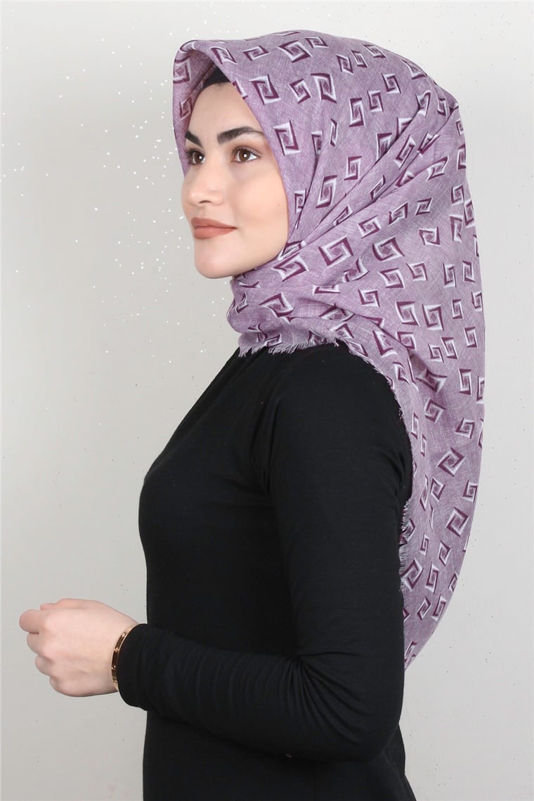 Pamuklu Trend Eşarp 9919-4 Lila