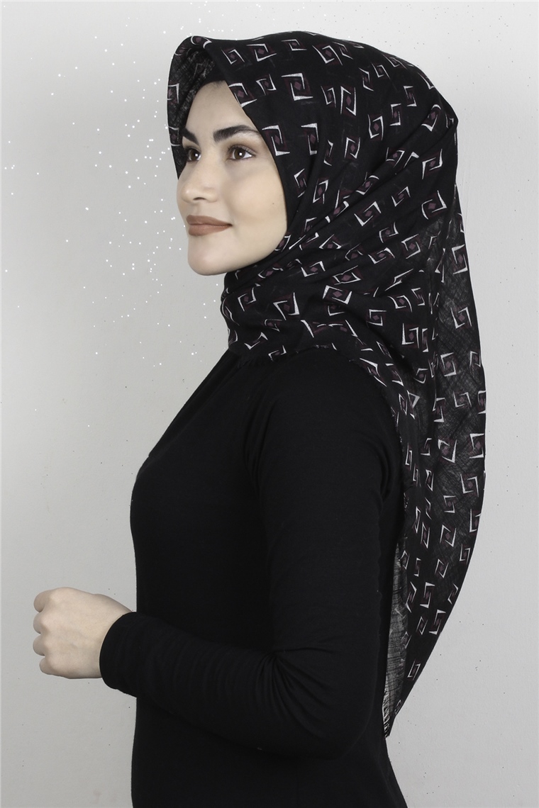 Pamuklu Trend Eşarp 9919-7 Siyah