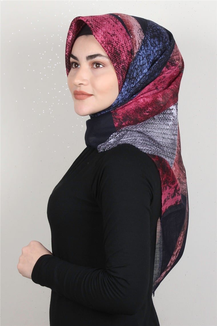 Pamuklu Trend Eşarp 9920-17 Lacivert