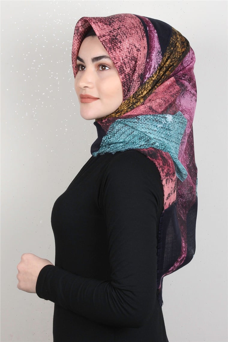 Pamuklu Trend Eşarp 9920-3 Lacivert