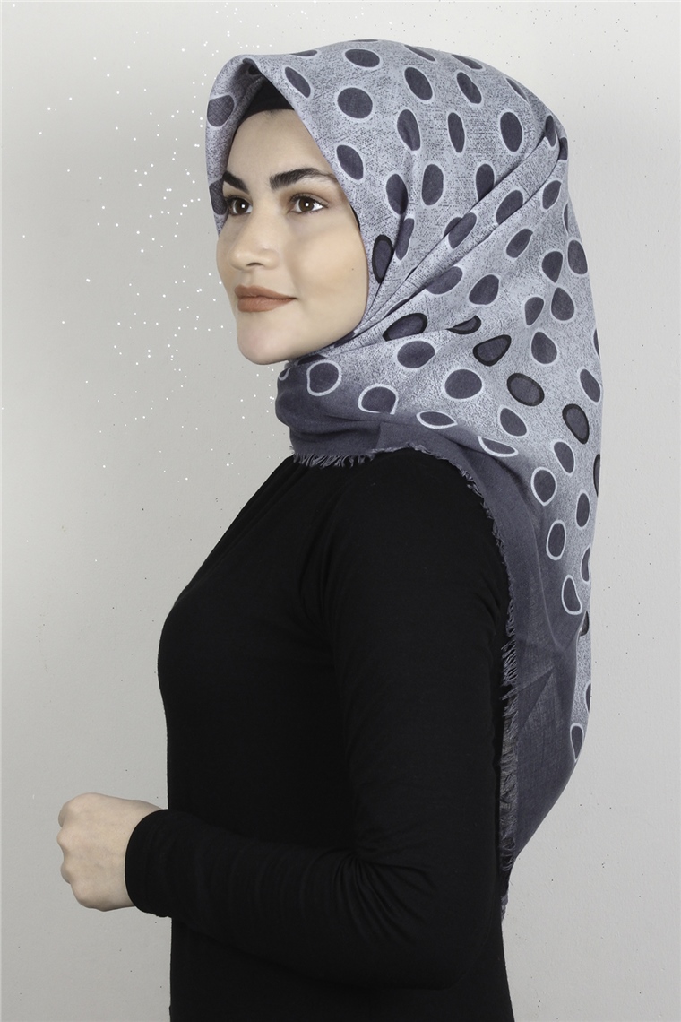Pamuklu Trend Eşarp 9921-4 Gri