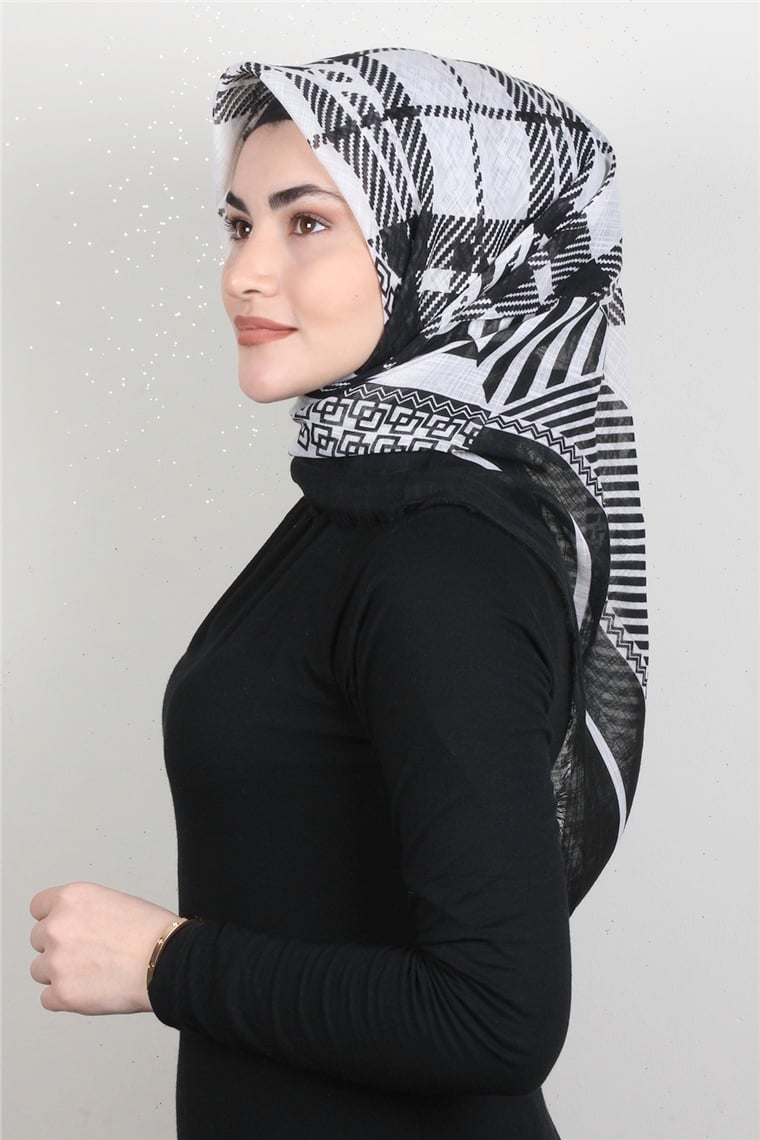Pamuklu Trend Eşarp 9922-11 Siyah