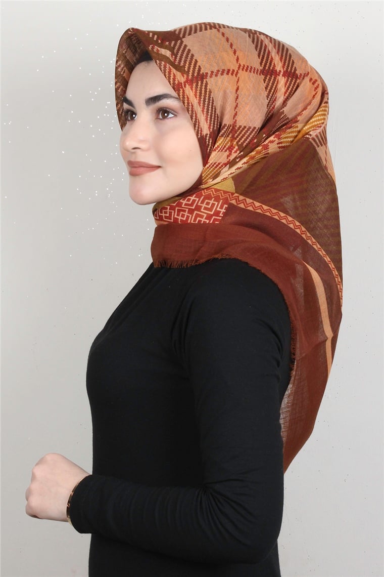 Pamuklu Trend Eşarp 9922-15 Kiremit
