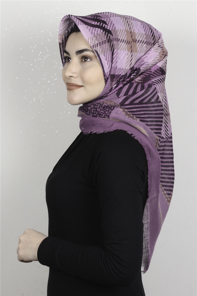 Pamuklu Trend Eşarp 9922-17 Gül Kurusu