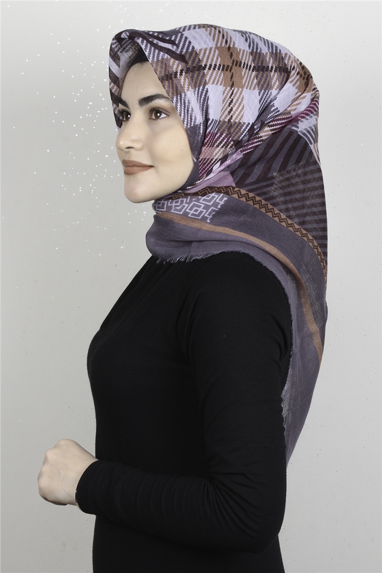Pamuklu Trend Eşarp 9922-18 Füme