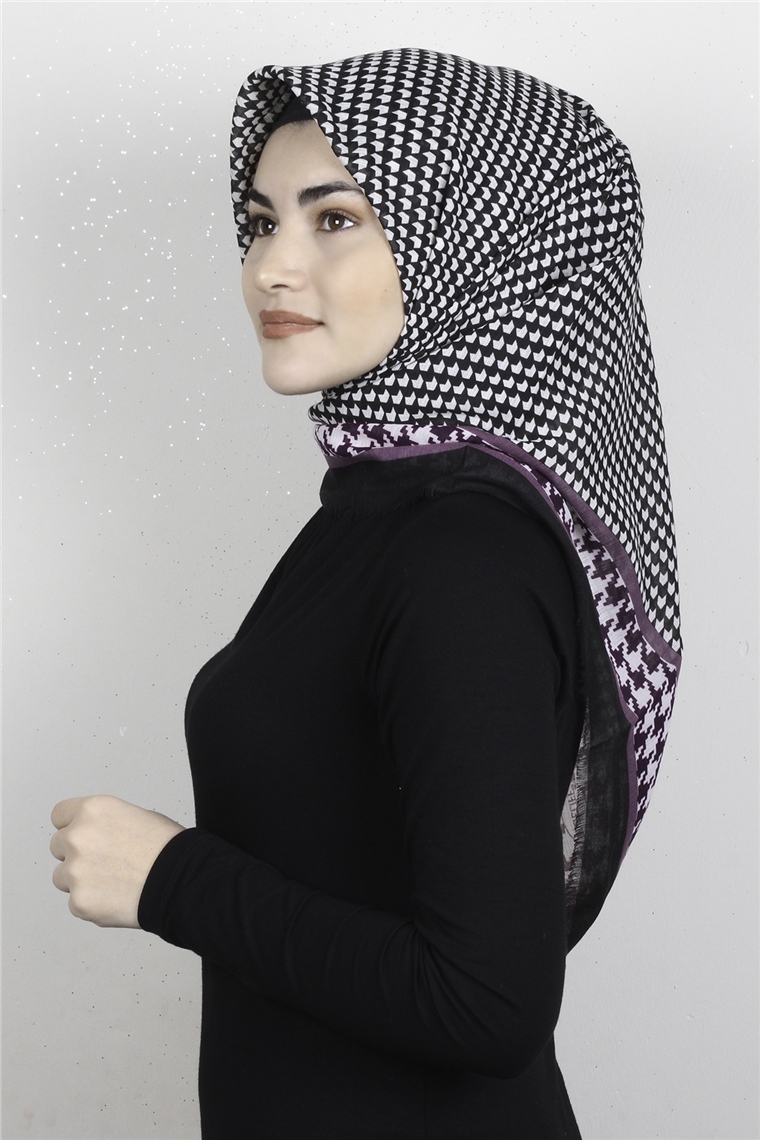 Pamuklu Trend Eşarp 9923-1 Mor
