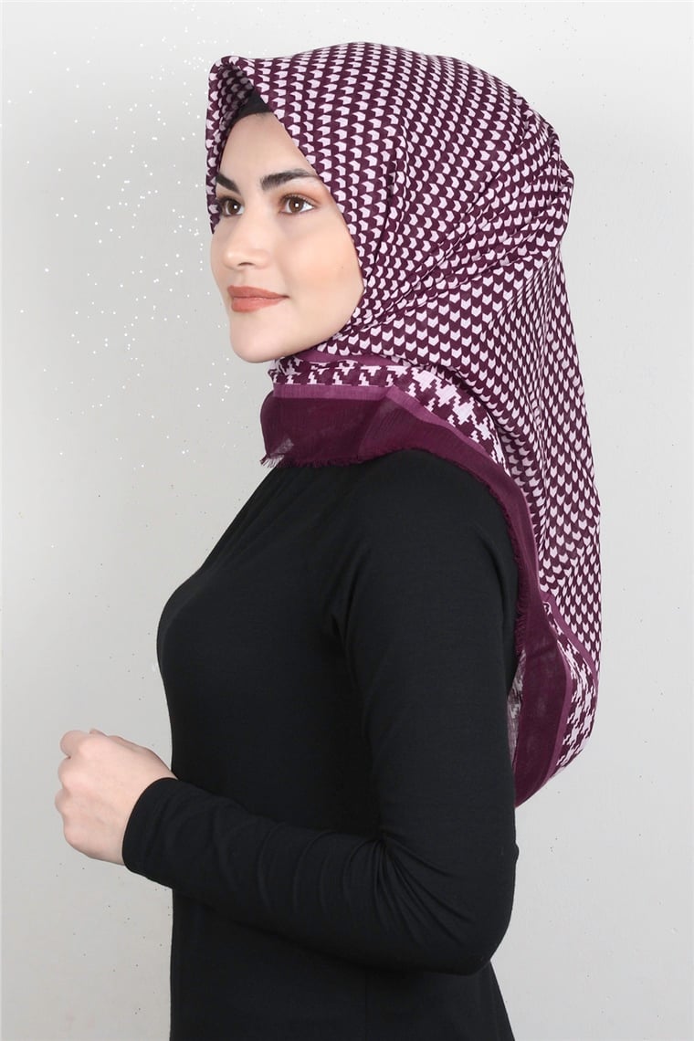 Pamuklu Trend Eşarp 9923-10 Bordo