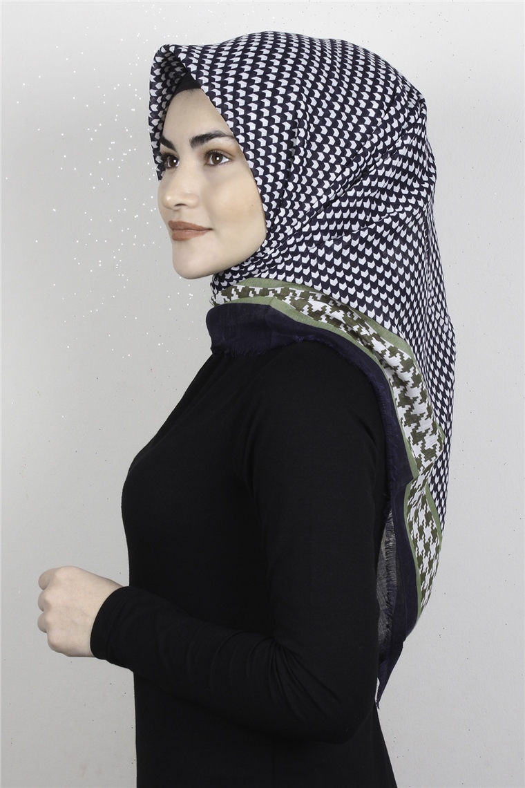 Pamuklu Trend Eşarp 9923-11 Lacivert 