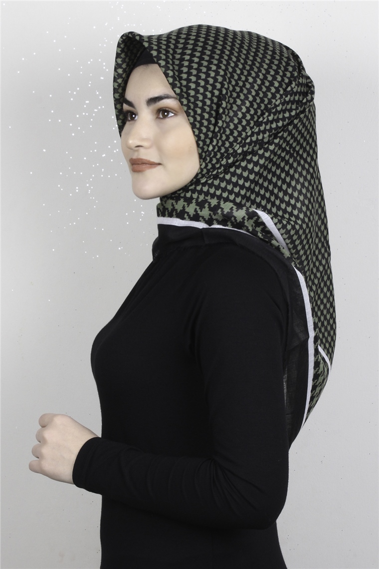 Pamuklu Trend Eşarp 9923-9 Yeşil