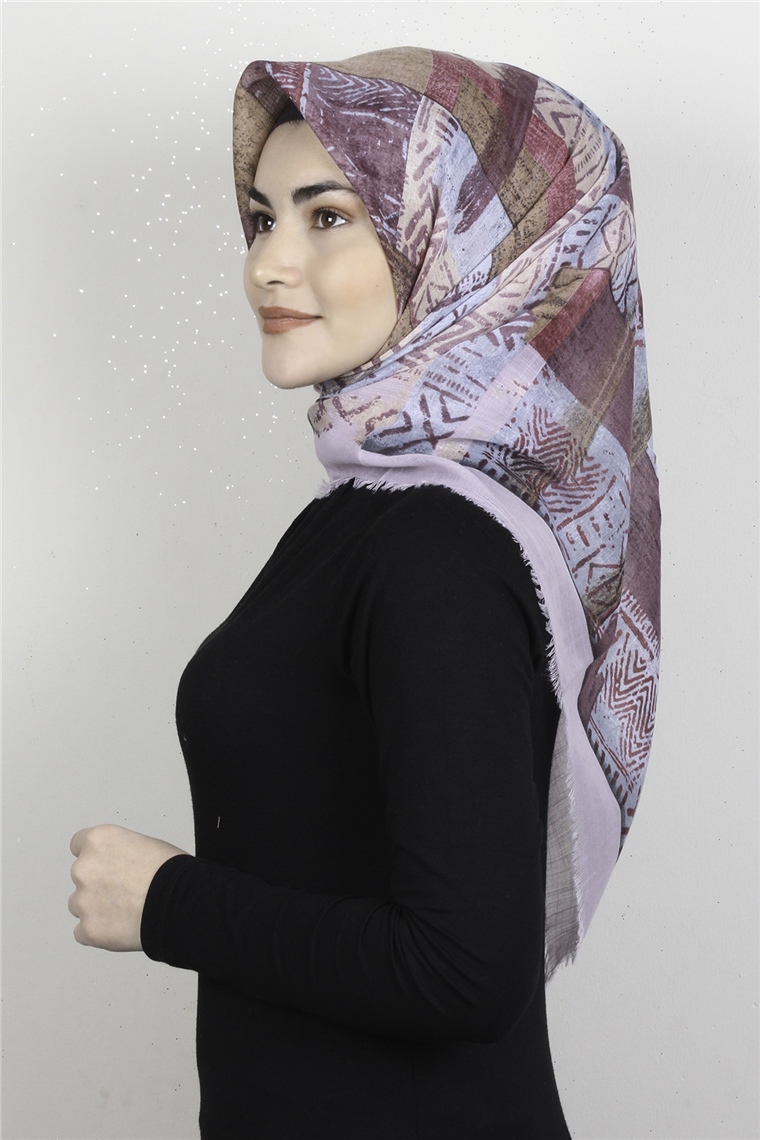 Pamuklu Trend Eşarp 9924-15 Lila