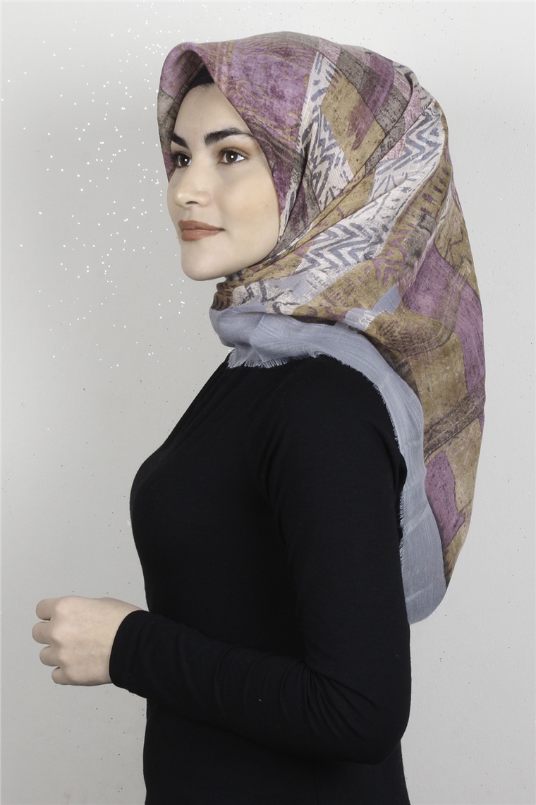 Pamuklu Trend Eşarp 9924-5 Gri