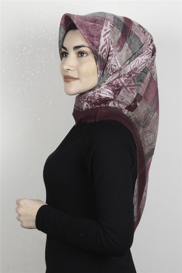 Pamuklu Trend Eşarp 9924-8 Bordo
